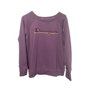 Champion Purple Pullover Medium
